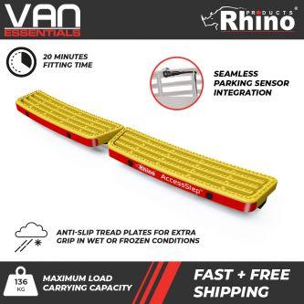 Vauxhall Vivaro 2001 to 2014 All Models - Rhino Products Twin Yellow Access Step, Supplied with Parking Sensors - SS201YR