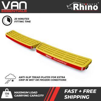Maxus Deliver 9 2020 Onwards All Models - Rhino Products Twin Yellow Access Step - SS238Y