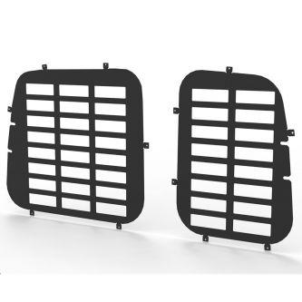 VW Caddy and Maxi 2004 Onwards Rear Door Window Guard Grilles in Black-PAIR