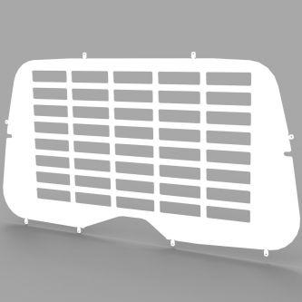 VW Caddy and Maxi 2004- 2015 Rear Door Window Guard Grille in White-Tailgate