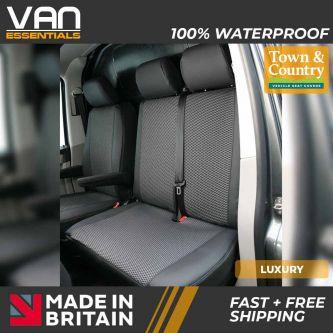 Driver & Double Passenger Seat Cover's-Volkswagen Transporter T5 & T6-Luxury Range from Town & Country