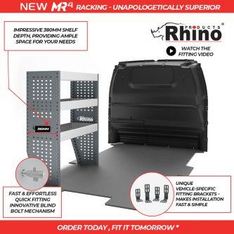 Volkswagen T5,T26,T28,T30 & T32 2002 to 2015 L1 Short Wheelbase/H1 Low Roof - Near Side/Either Side -Van Internal Racking, done the Rhino way - MR043
