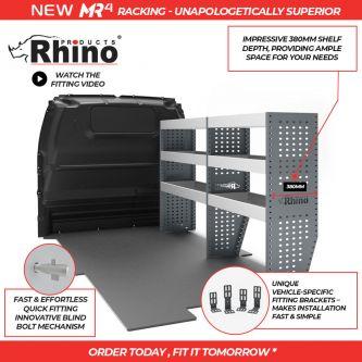Volkswagen T5,T26,T28,T30 & T32 2002 to 2015 L1 Short Wheelbase/H1 Low Roof - Off Side -Van Internal Racking, done the Rhino way - MR045