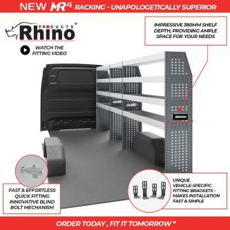 Vauxhall Movano 2010 to 2020 L3 Long Wheelbase/H2 High Roof (FWD) - Off Side -Van Internal Racking, done the Rhino way - MR075