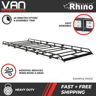 Ford Transit 2000 to 2014, L4 extra long wheelbase/H3 high roof - Rhino Products ModularRack - R536