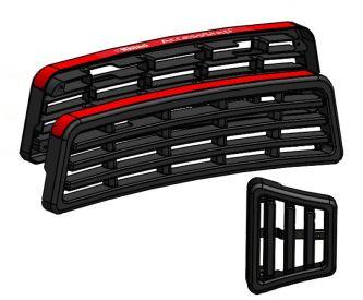 Rhino Access Step Plastic Tread Replacement Kit - triple tread plate without parking sensor holes