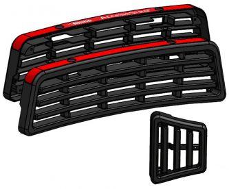 Rhino Access Step Plastic Tread Replacement Kit - triple tread plate with parking sensor holes "NOT Connect +"
