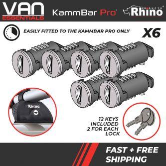 Rhino KammBar & KammRacks Lock Barrels & Keys "6 Locks"