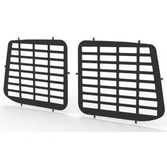 VW Transporter T6 and T5 all years Rear Door Window Guard Grilles in Black-PAIR