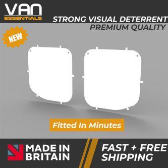 Ford Transit Crew Cab/Tipper 2014 On Cab Side Window Guard Blanks in White-PAIR 