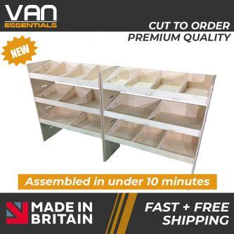 Nissan Primastar Van Racking-3 Shelf Birchwood Plywood Shelving/Racking-External Size: (W) 2000mm x (H) 1087mm x (D) 384mm.