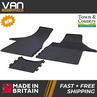 Pair of Front Rubber Mats - Volkswagen T5 & T6 2002 Onwards - Town & Country Tailored Fit Rubber Mats
