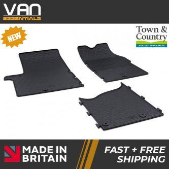 Pair of Front Rubber Mats - Renault Trafic 2014 Onwards - Town & Country Tailored Fit Rubber Mats