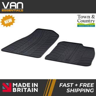 Pair of Front Rubber Mats - Ford Courier 2014 Onwards - Town & Country Tailored Fit Rubber Mats