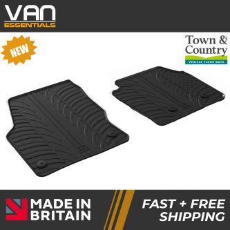 Pair of Front Rubber Mats - Ford Connect 2014 Onwards - Town & Country Tailored Fit Rubber Mats
