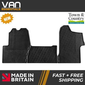 Pair of Front Rubber Mats - Nissan NV400 2nd Gen 2014 Onwards - Town & Country Tailored Fit Rubber Mats