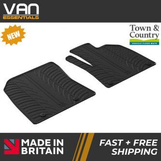 Pair of Front Rubber Mats - Peugeot Partner 01/09/2019 Onwards - Town & Country Tailored Fit Rubber Mats