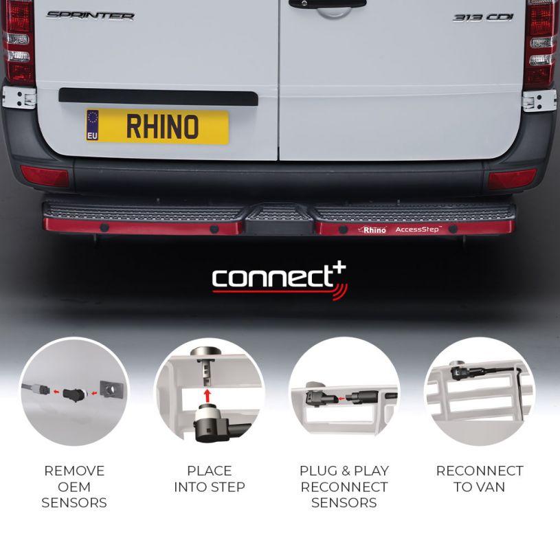 Mercedes Sprinter 2018 Onwards FITS the L2 Twin Rear Wheel Model Only Rhino Products Twin Black