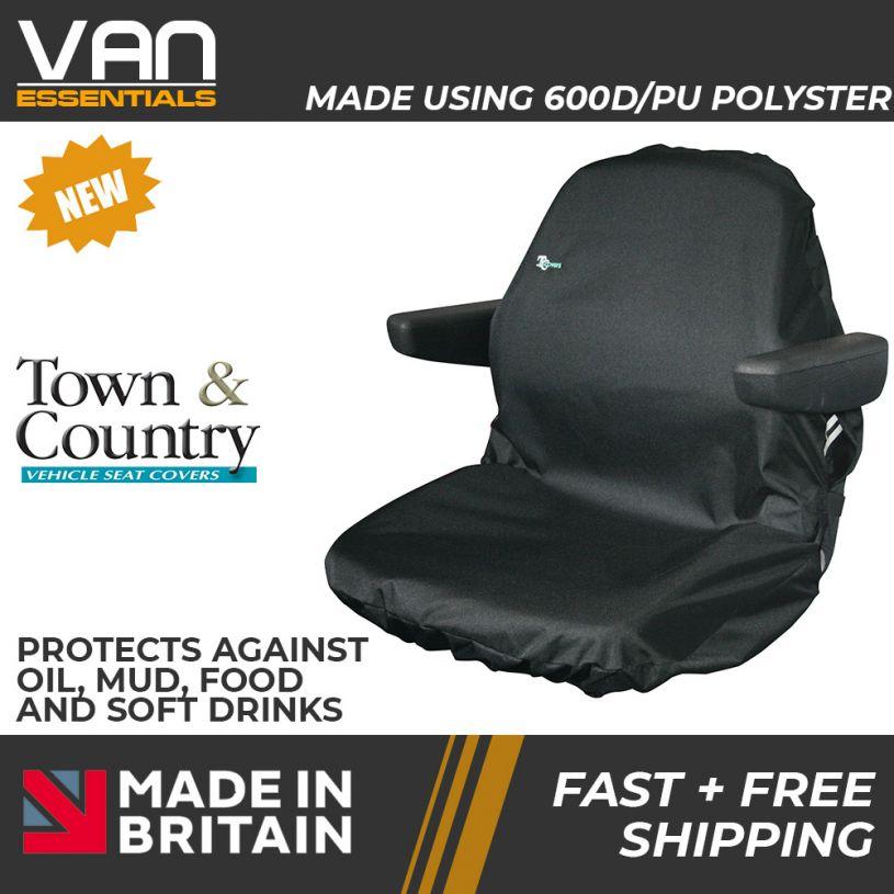 HEAVY DUTY WATERPROOF Tractor Machinery Plant Seat Cover Town & Country T2BLK 